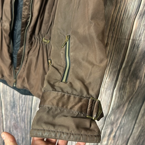 Nils Brown Ladies Ski Jacket/Size 12 /Hidden hood/Sherpa Collar - Picture 15 of 16